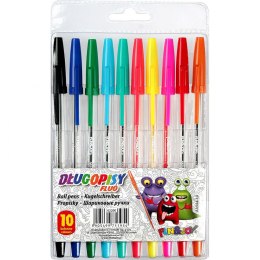 Komplet długopisów Titanum fluo 10 kolorów Fun&Joy