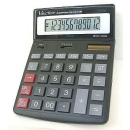 Kalkulator na biurko Vector (KAV DK-206BLK/GR) Vector