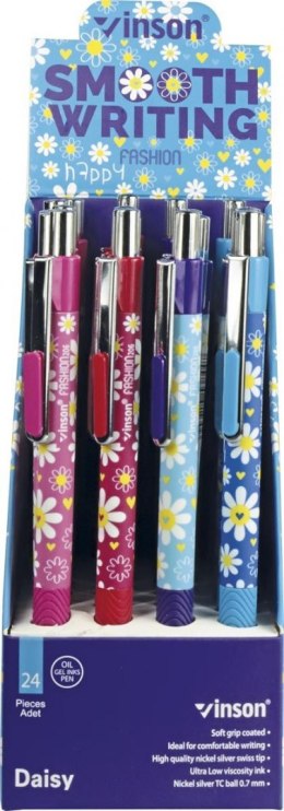 Długopis olejowy Vinson daisy 206 niebieski 0,7mm Vinson