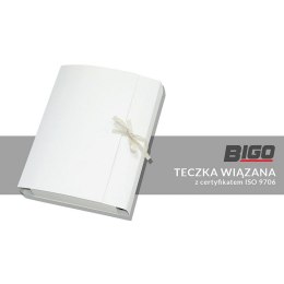 Teczka kartonowa wiązana biały 240g [mm:] 320x250 Bigo (0991) Bigo