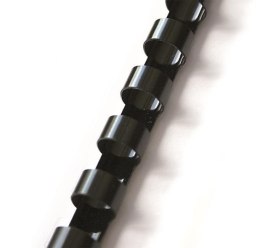 Grzbiety do bindowania A4 czarny plastik śr. 12,5mm Argo (405122) Argo