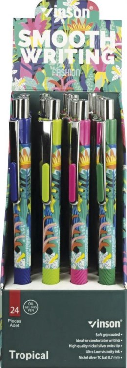 Długopis olejowy Vinson Tropical 205 niebieski 0,7mm Vinson