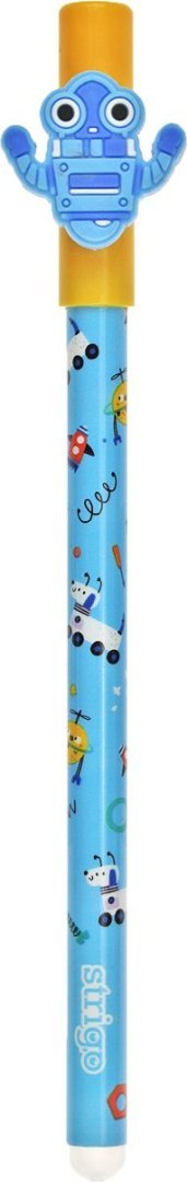 Długopis wymazywalny Strigo robot 5902315577480 niebieski 0,5mm (SSC185) Strigo