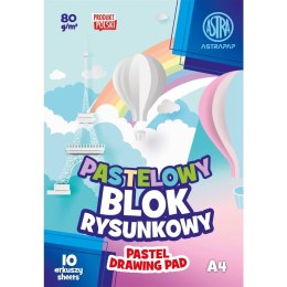 Blok rysunkowy Astrapap kolorowy pastel A4 kolorowy 80g 10k (106022001) Astrapap