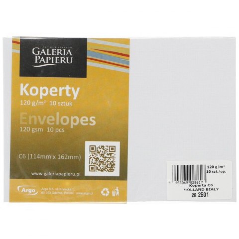 Koperta C6 biała Galeria Papieru (282501) 10 sztuk Galeria Papieru