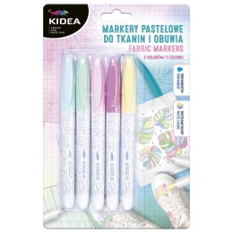 Marker specjalistyczny Kidea Pastel do tkanin, mix okrągła końcówka (MPOT5KA) Kidea