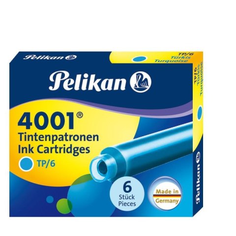 Naboje krótkie Pelikan TP/6 turkusowy (301705) Pelikan