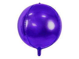 Balon foliowy Partydeco Kula, 40cm, fioletowy 16cal (FB13M-014) Partydeco