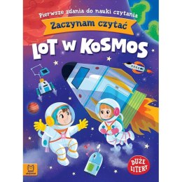 Książeczka edukacyjna Aksjomat Zaczynam czytać. Duże litery. Pierwsze zdania do nauki czytania. Lot w kosmos Aksjomat