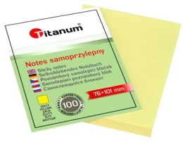Notes samoprzylepny Titanum żółty 100k [mm:] 76x101 (S-2002) Titanum