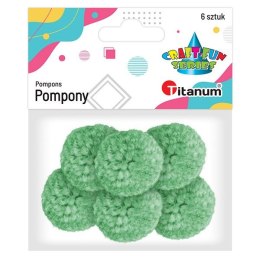 Pompony Titanum Craft-Fun Series pastelowe miętowy 6 szt (DIY19308) Titanum