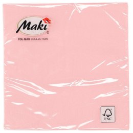 Serwetki różowy jasny papier [mm:] 330x330 Pol-mak (12) Pol-mak