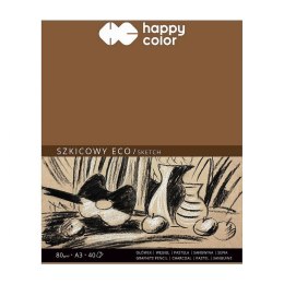 Blok artystyczny Happy Color szkicowy eko A3 80g 40k (HA 3708 3040-A40) Happy Color