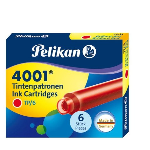 Naboje krótkie Pelikan TP/6 czerwony czerwony (301192) Pelikan