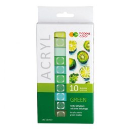 Farba akrylowa Happy Color kolor: zielony 12ml (HA 7370 0012-G10) Happy Color