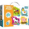 Puzzle Trefl baby classic zierzęta na wsi 3, 4, 5, 6 el. (36070) Trefl