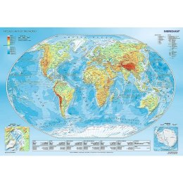 Puzzle Trefl mapa fizyczna świata 1000 el. (10463) Trefl