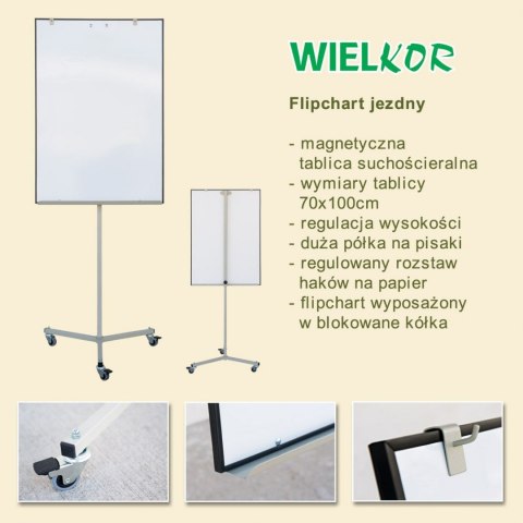 Tablica flipchart Wielkor jezdny [mm:] 700x1000 Wielkor