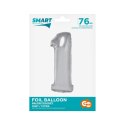 Balon foliowy Godan Smart cyfra 1 srebrna 76cm (CH-SSR1) Godan