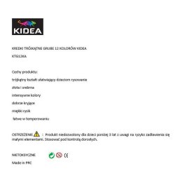 Kredki ołówkowe Kidea Kidea 12 kol. (KTG12KA) Kidea
