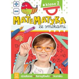 Książeczka edukacyjna Aksjomat Matematyka ze smokami. Klasa 2. Działania, łamigłówki, komiks Aksjomat