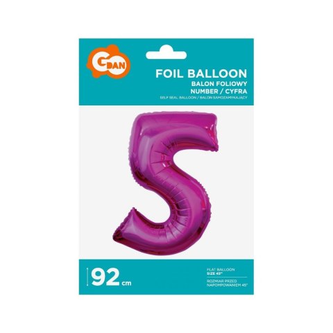 Balon foliowy Godan cyfra 7 srebrny 35 cm 45cal (FG-C35S7) Godan