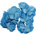 Ozdoba papierowa Titanum Craft-Fun Series Różyczki papierowe na druciku niebieskie (ZH-001) Titanum
