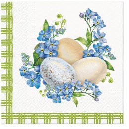 Serwetki Lunch WN Eggs in Forget-me-nots mix nadruk bibuła [mm:] 330x330 Paw (SDL136300) Paw