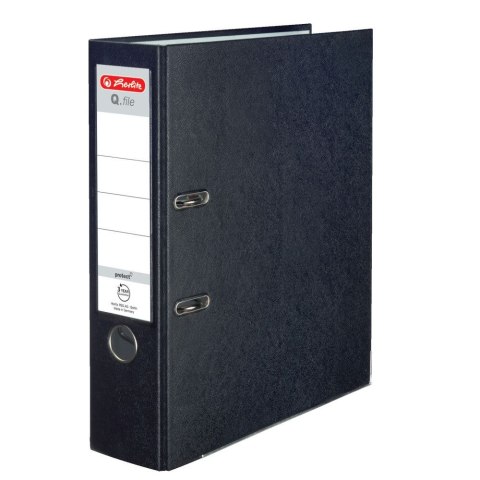 Segregator dźwigniowy Herlitz Q. file Standard A4 80mm czarny (0011167061) Herlitz