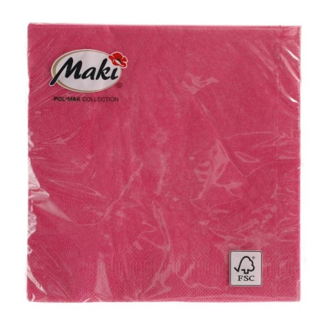 Serwetki fuksja papier [mm:] 330x330 Pol-mak (25) Pol-mak