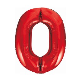 Balon foliowy Godan cyfra 0 czerwona 85cm (BCHCW0) Godan