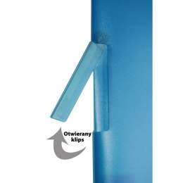 Skoroszyt PP Titanum z klipem A4 niebieski mat półprzezroczysty (SKTBL) Titanum