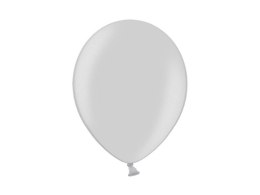 Balon gumowy Partydeco metalizowany 100 szt srebrny 12cal (12M-061) Partydeco