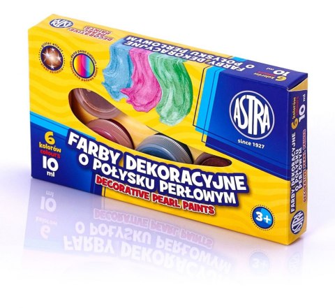 Farby plakatowe Astra perłowe kolor: mix 10ml 6 kolor. (83411902) Astra