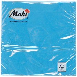 Serwetki niebieski papier [mm:] 330x330 Pol-mak (008) Pol-mak