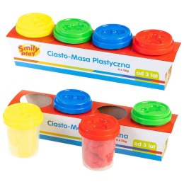 Plastelina Smily Play 4 kol. 4 tuby ciasto-masa mix 56g (SP83347) Smily Play