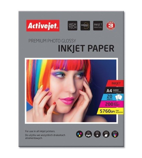 Papier foto AP4-200G20 Activejet (EXPACJPAP0010) Activejet