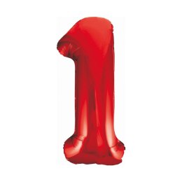 Balon foliowy Godan cyfra 1 czerwona 85cm 40cal (BCHCW1) Godan