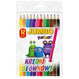 Kredki ołówkowe Fun&Joy Jumbo 12 kol. (ZH0107) Fun&Joy
