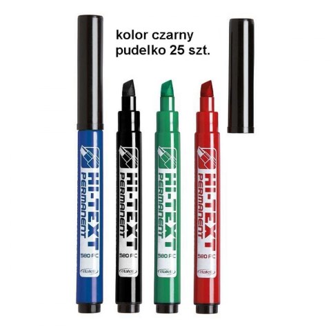 Marker permanentny Fibracolor Hi-Text 580/PB, czarny 6,0mm ścięta końcówka Fibracolor