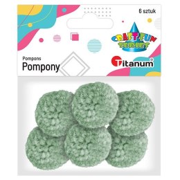 Pompony Titanum Craft-Fun Series pastelowe zielony jasny 6 szt (DIY19308) Titanum