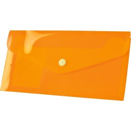 Teczka plastikowa na zatrzask koperta pp DL pomarańczowy 140 mic. [mm:] 110x220 Tetis (BT612-P) Tetis