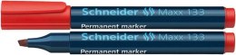 Marker permanentny Schneider Maxx 133, czerwony 1,0-3,0mm ścięta końcówka (SR113302) Schneider