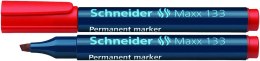 Marker permanentny Schneider Maxx 133, czerwony 1,0-3,0mm ścięta końcówka (SR113302) Schneider