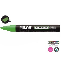 Marker specjalistyczny Milan do szyb fluo, zielony 2,0-4,0mm ścięta końcówka (591296012) Milan