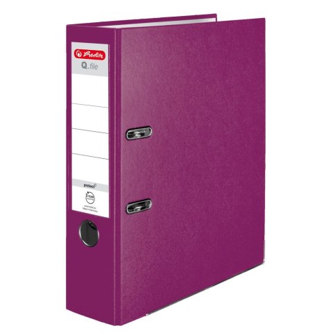 Segregator dźwigniowy Herlitz Q. file Standard 50011872 A4 80mm jagodowy (300004844) Herlitz