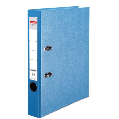 Segregator dźwigniowy Herlitz Q. file Standard 0011178969 A4 50mm niebieski jasny (300023550) Herlitz