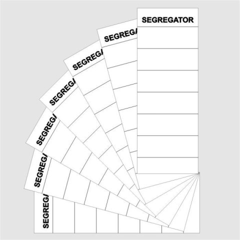 Etykiety opisowe do segregatora Warta NALEPKA NA SEGREGATOR biały [mm:] 70x190 (350-007) Warta