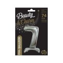 Balon gumowy Godan Beauty&Charm cyfra stojąca srebrna srebrny (BC-ASS7) Godan