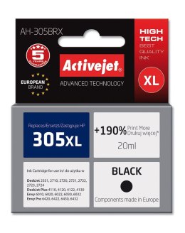 Tusz (cartridge) alternatywny HP 305XL 3YM62AE czarny 20ml Activejet (EXPACJAHP0332) Activejet